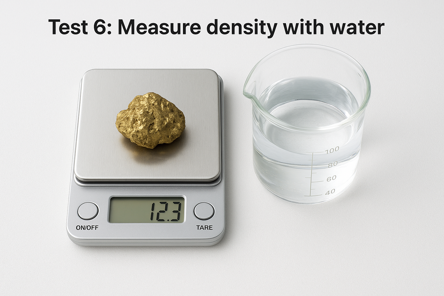 Test 6: Measure density with water