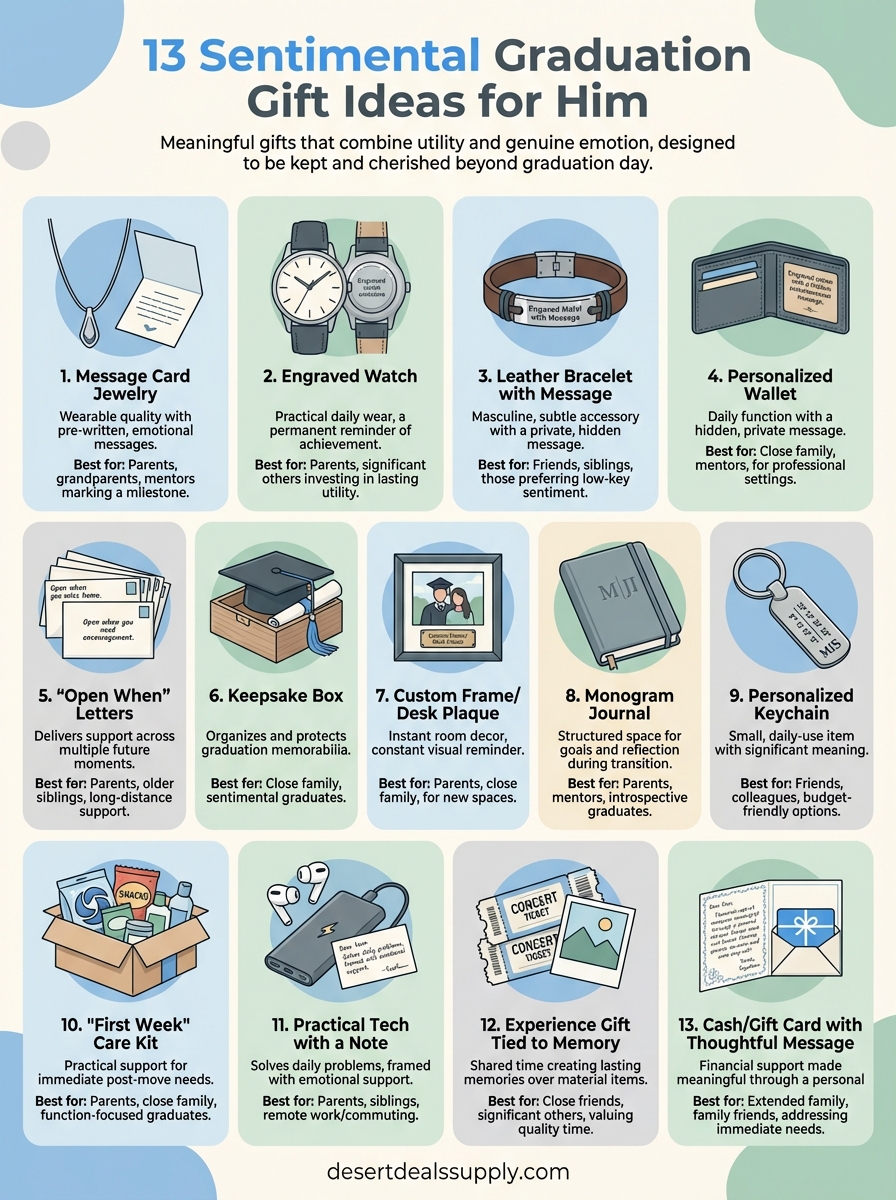 graduation gift ideas for him infographic