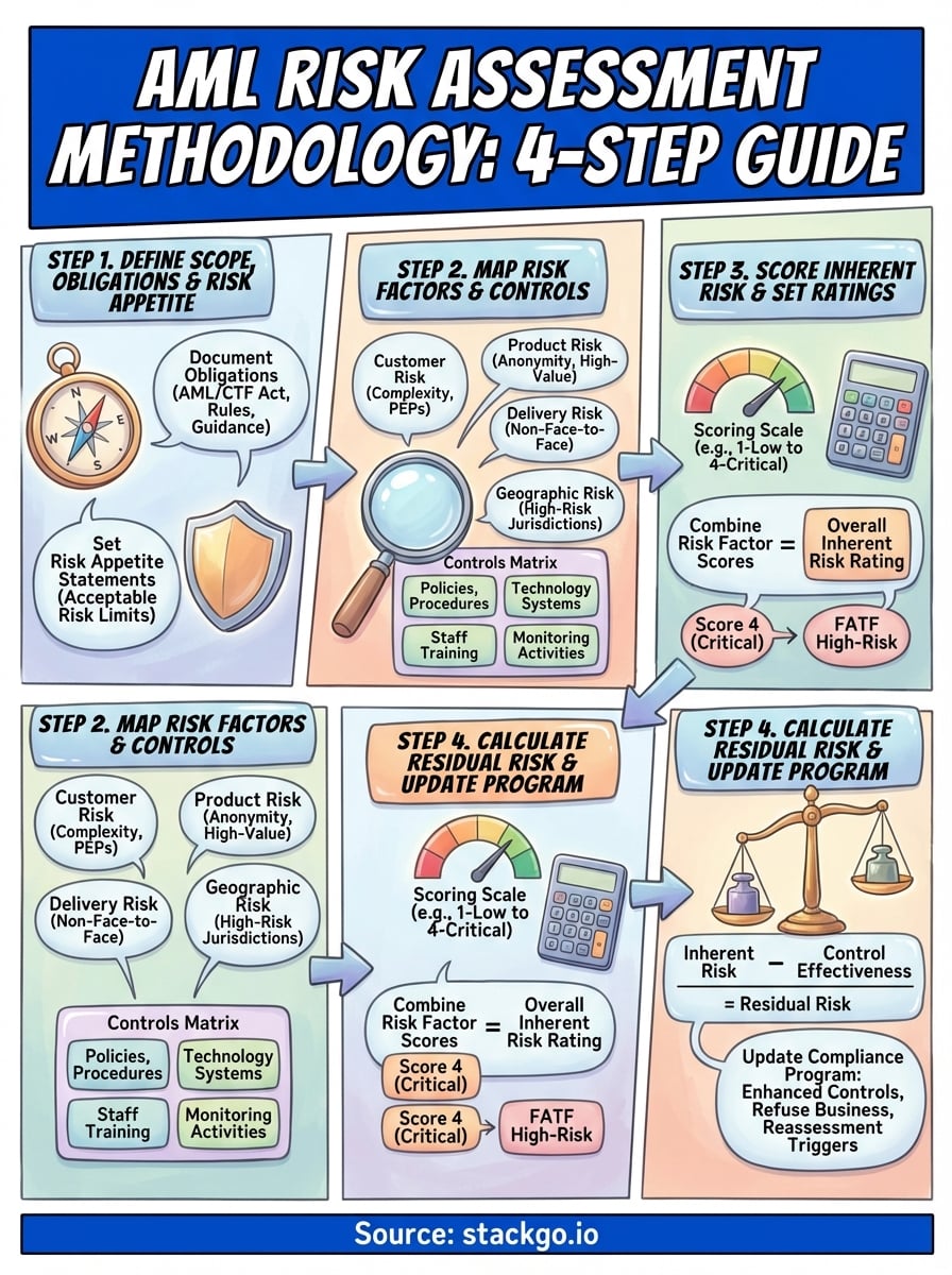 aml risk assessment methodology infographic