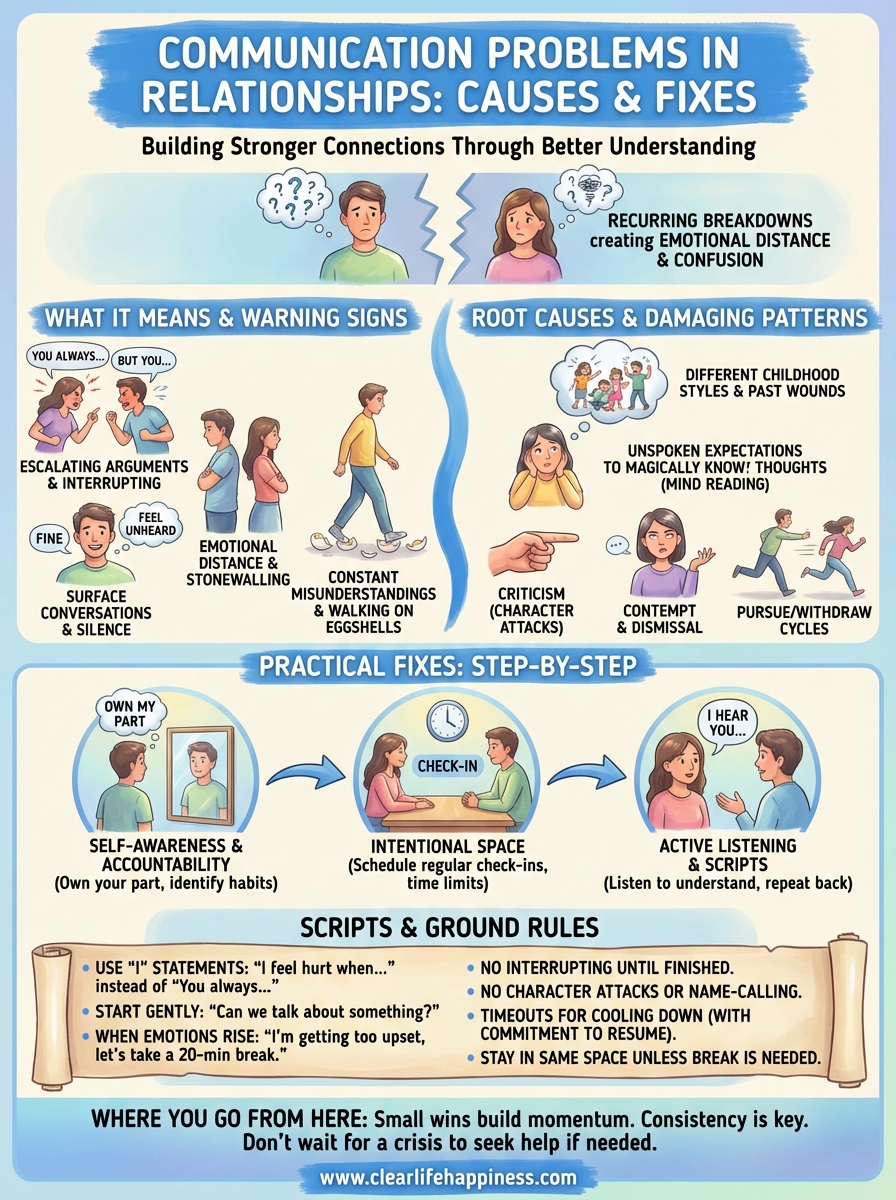 communication problems in relationships infographic