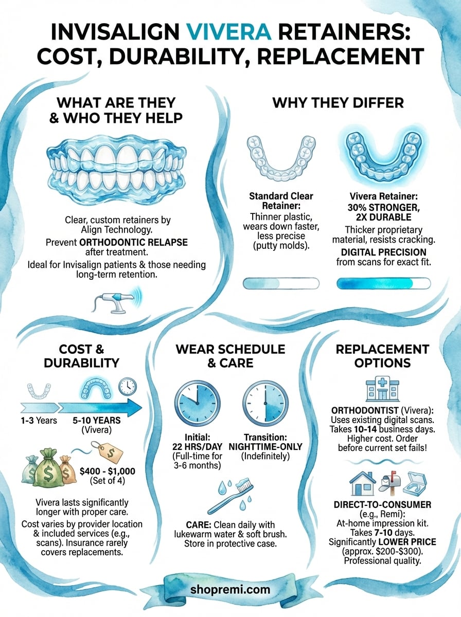 invisalign vivera retainers infographic