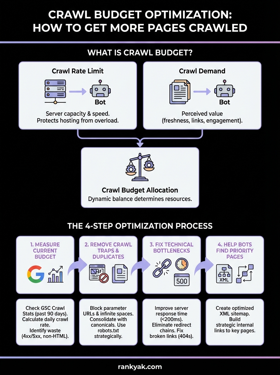 crawl budget optimization infographic