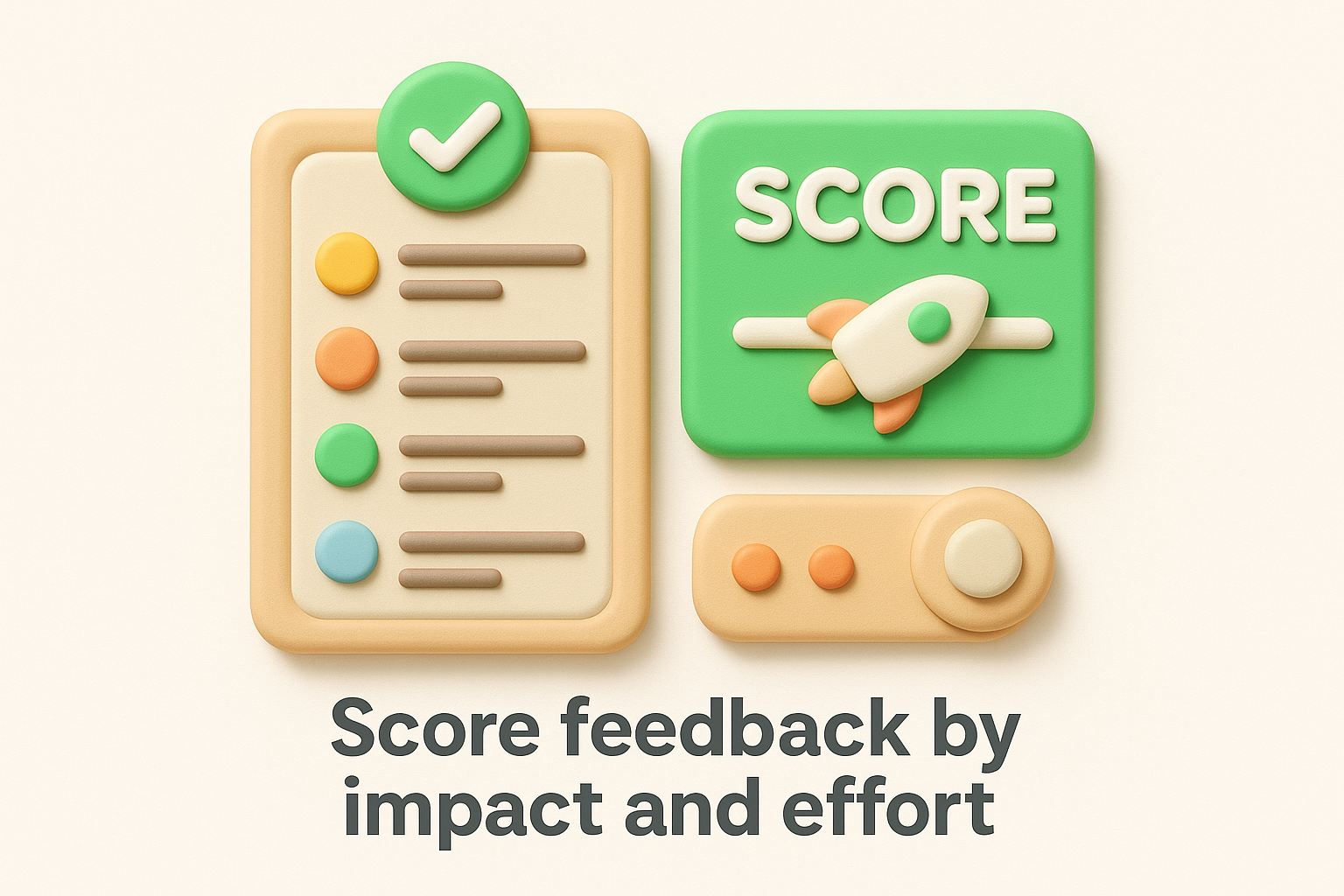 Score feedback by impact and effort