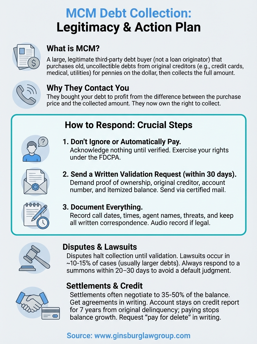 mcm debt collection company infographic
