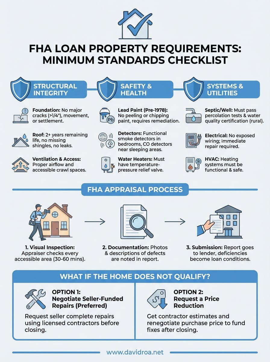 fha loan property requirements infographic