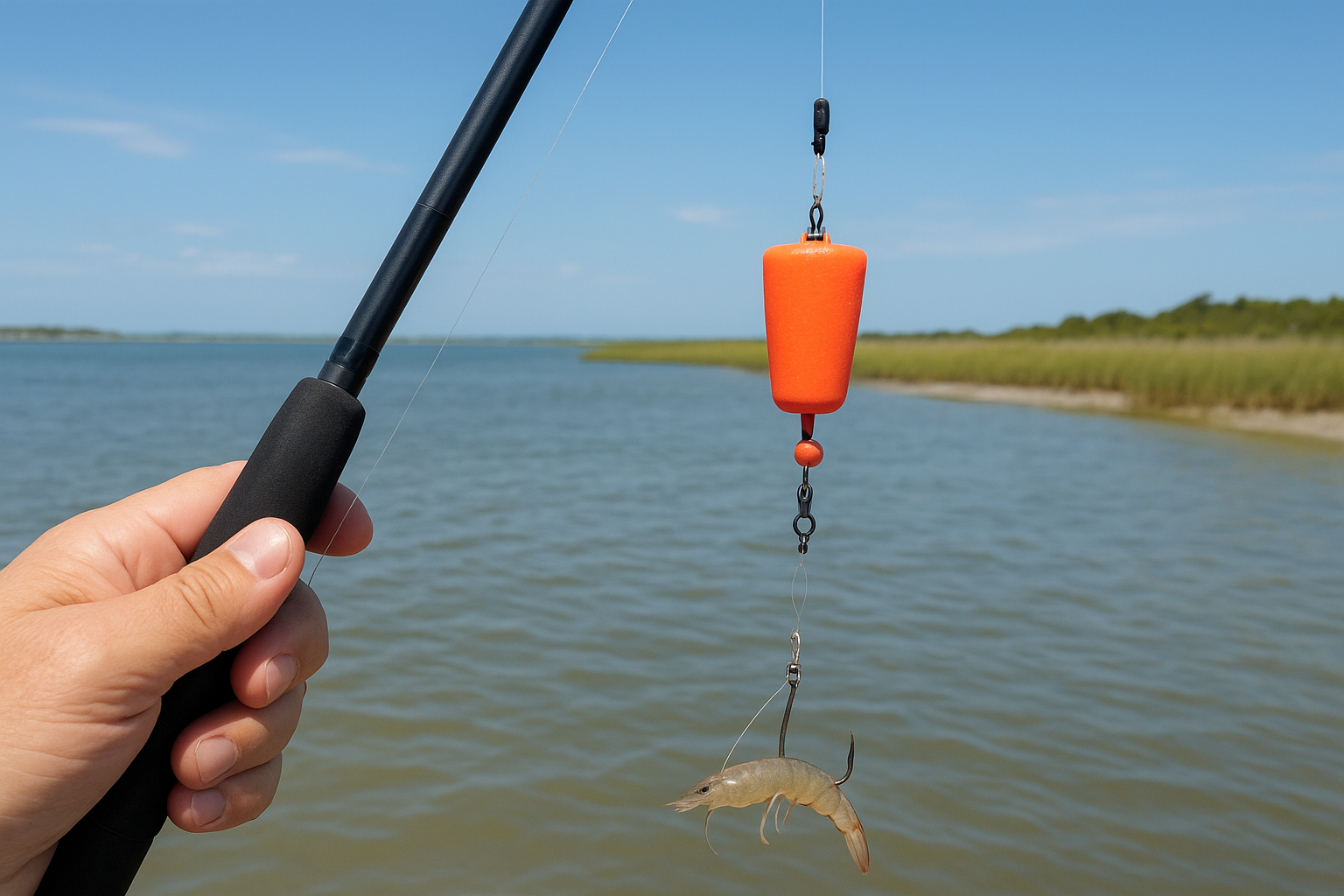 Popping cork setup for live bait