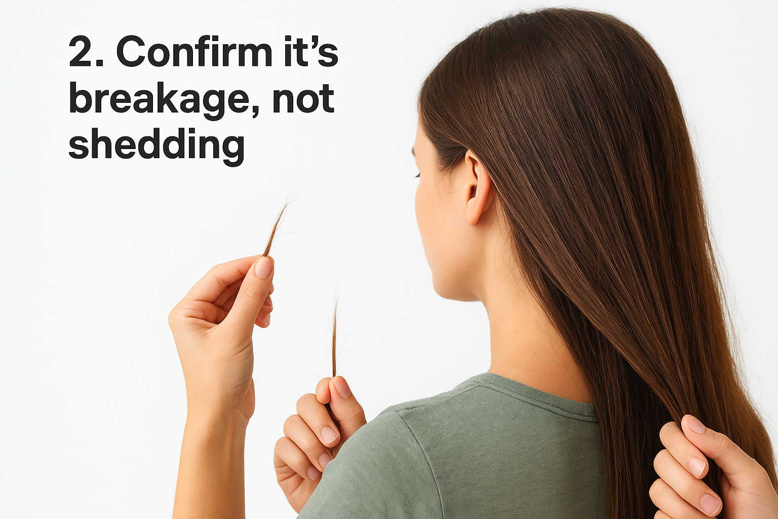2. Confirm it's breakage, not shedding