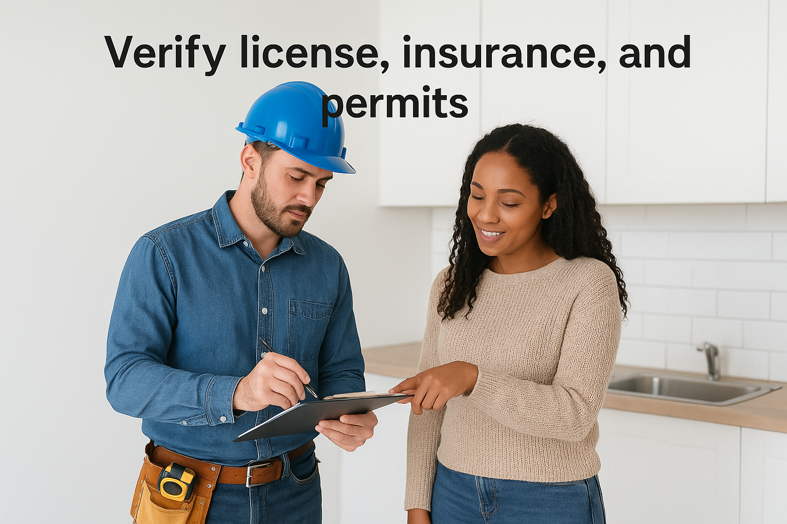 2. Verify license, insurance, and permits