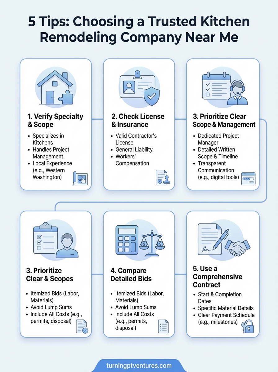 kitchen remodeling company near me infographic