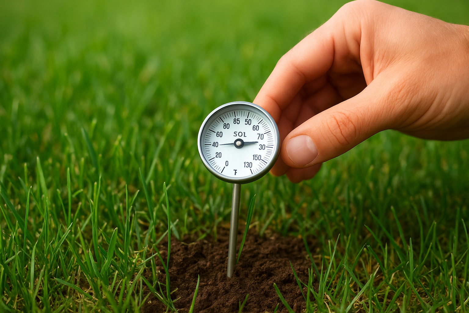 Check soil temperature at root depth