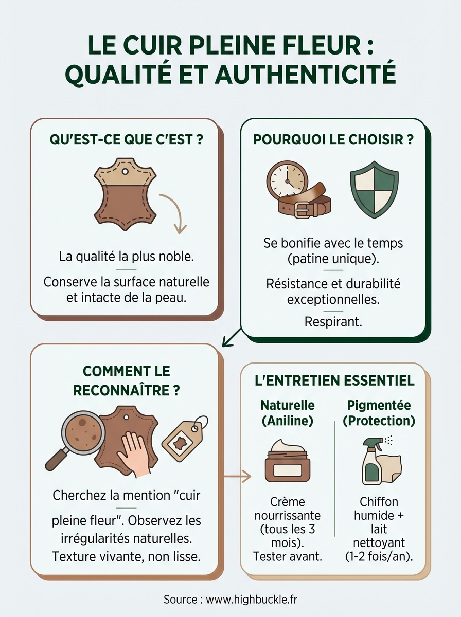 cuir pleine fleur infographic
