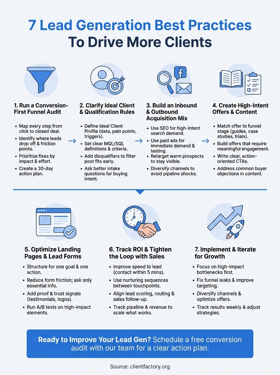lead generation best practices infographic