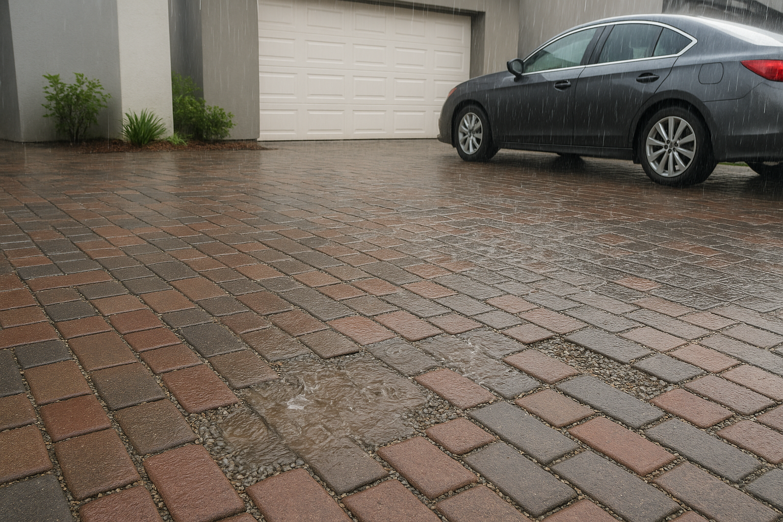 How permeable pavers manage stormwater on-site