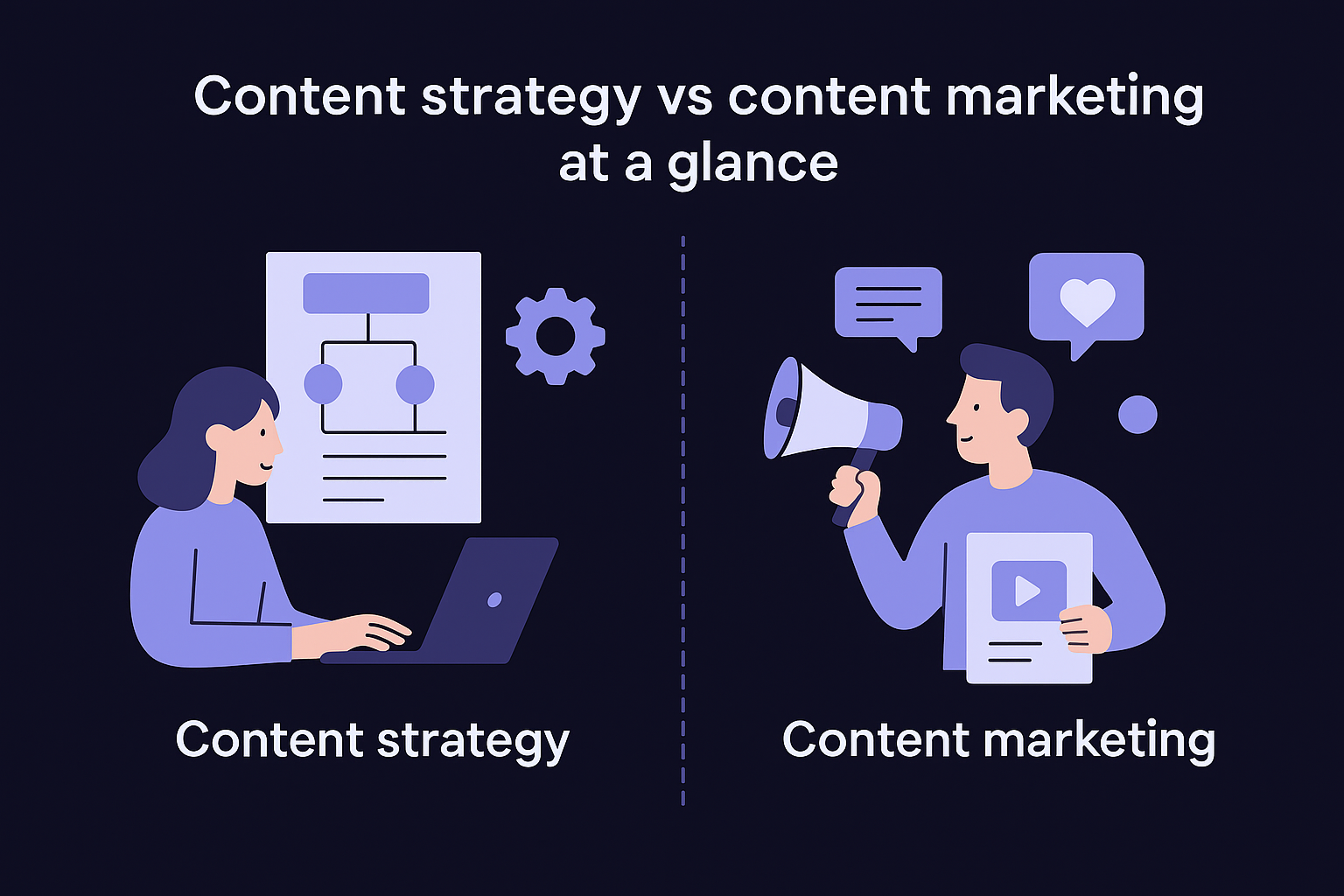 Content strategy vs content marketing at a glance