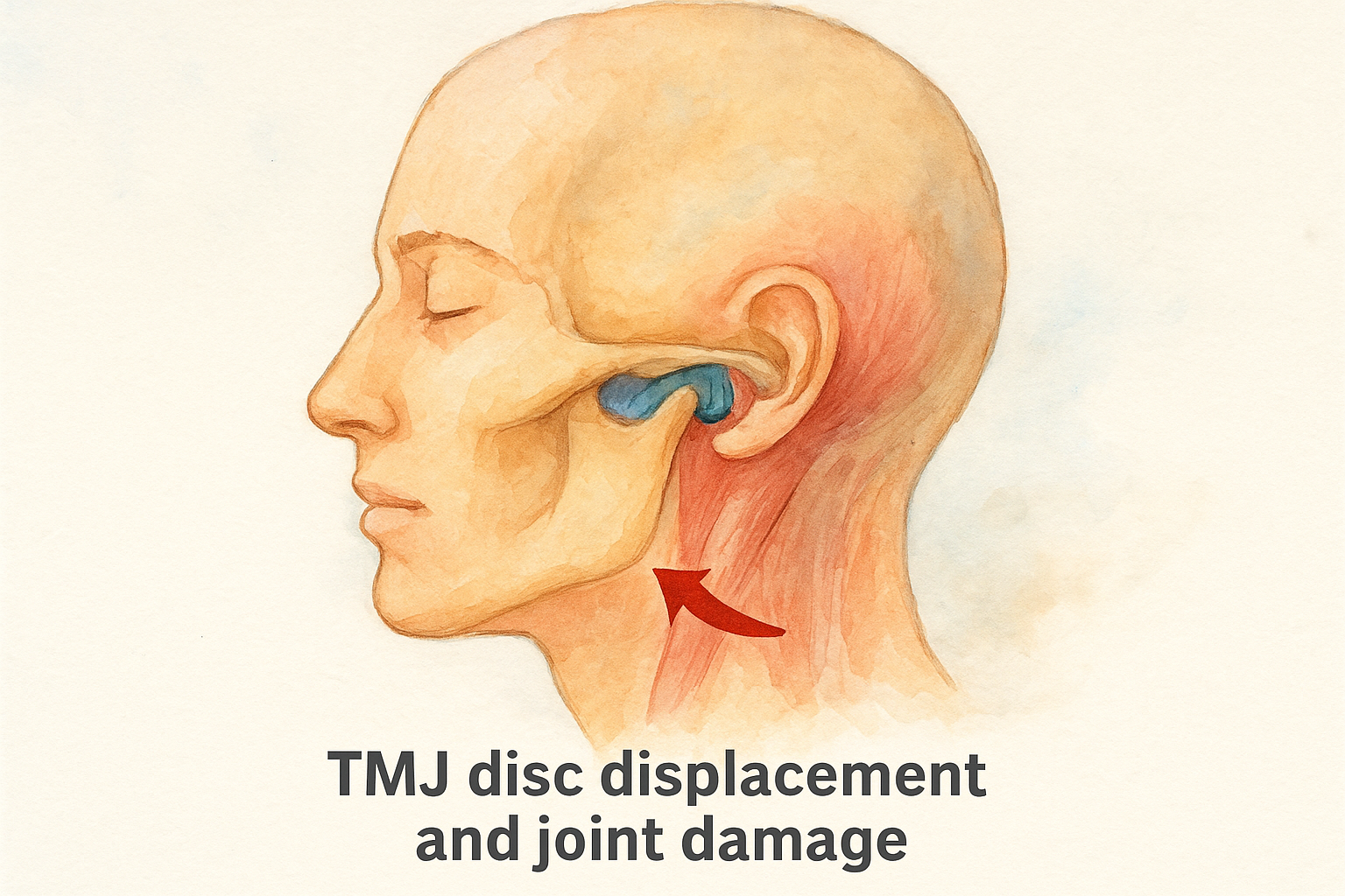 TMJ disc displacement and joint damage