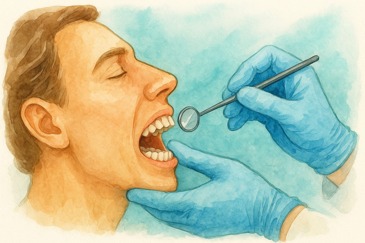 Visual examination of teeth and jaw