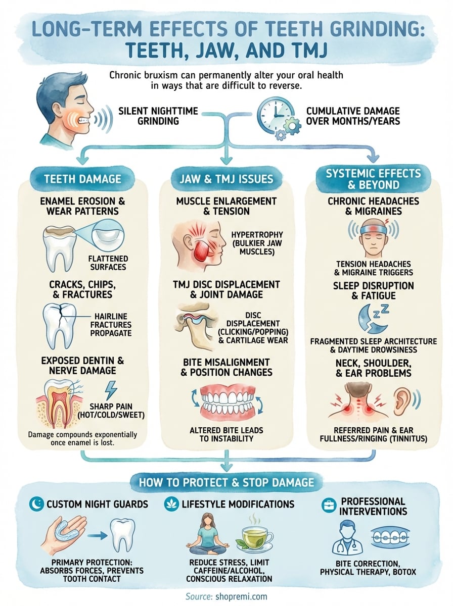 long term effects of teeth grinding infographic