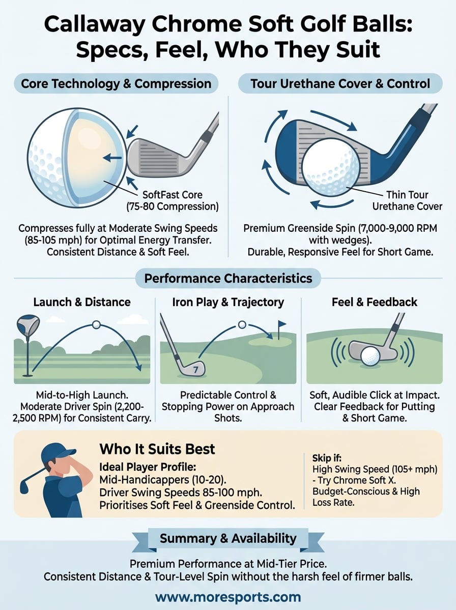 callaway chrome soft golf balls infographic