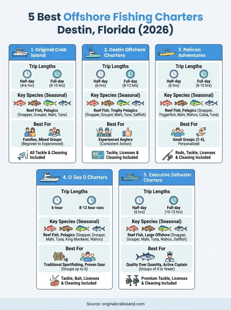 offshore fishing charters destin infographic