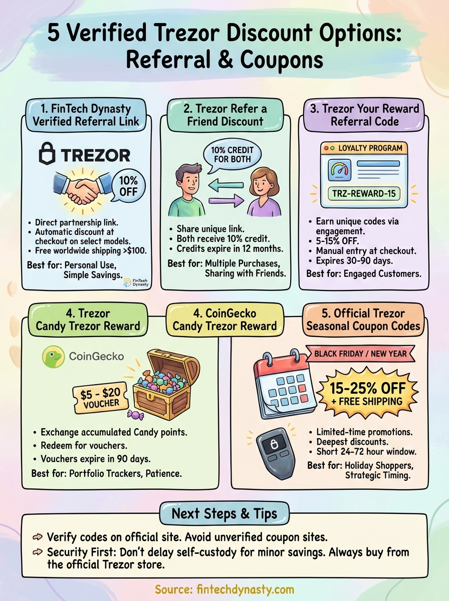 trezor discount code infographic