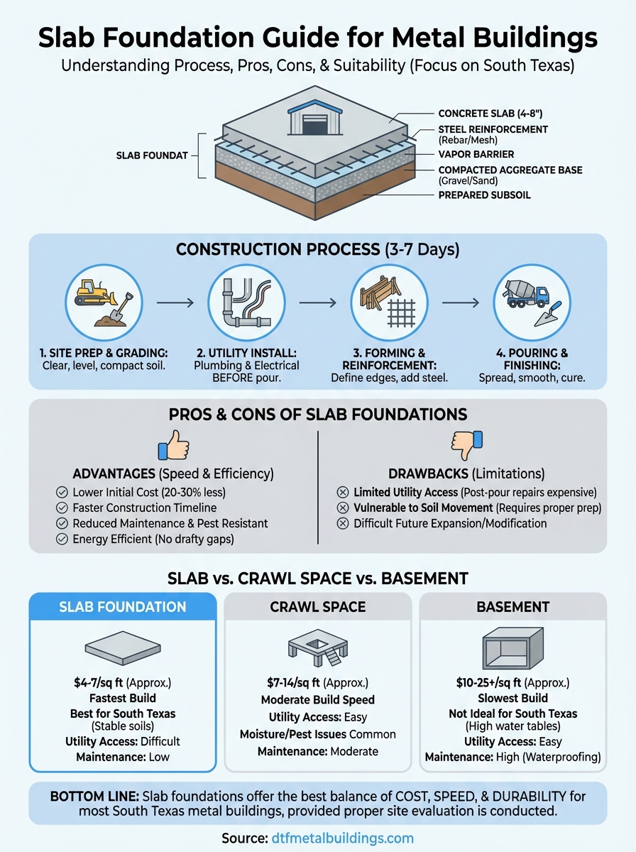 what is a slab foundation infographic