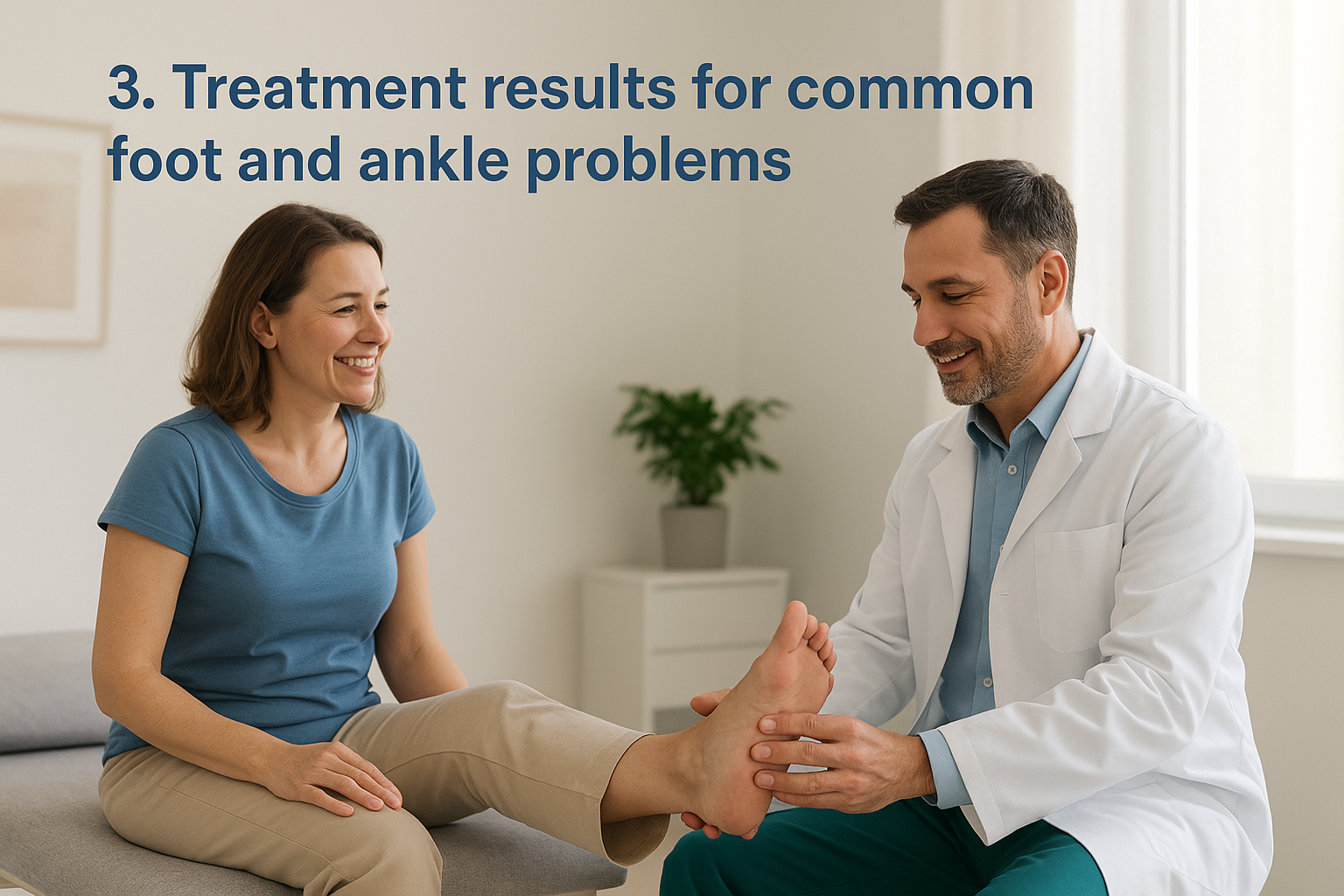3. Treatment results for common foot and ankle problems