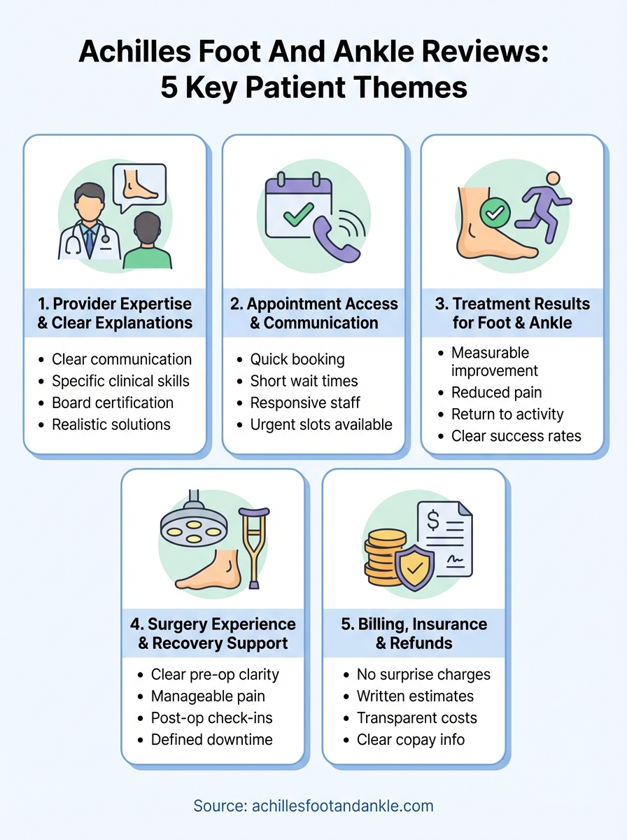 achilles foot and ankle reviews infographic