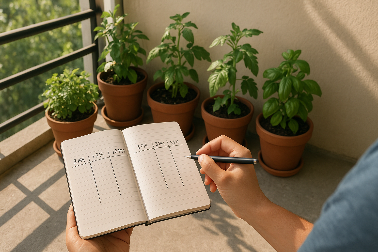 Track sunlight through the day