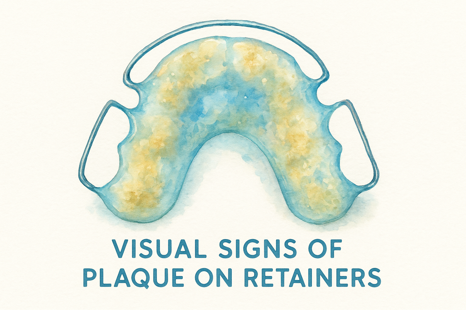 Visual signs of plaque on retainers