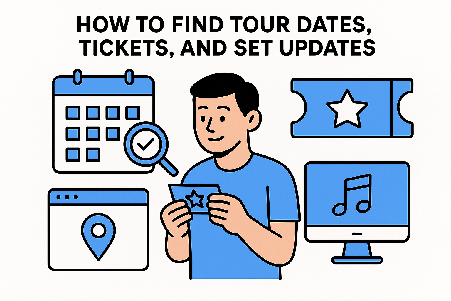 How to find tour dates, tickets, and set updates