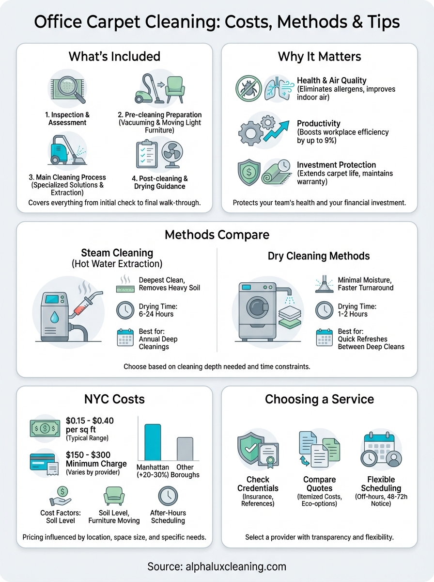 office carpet cleaning services infographic