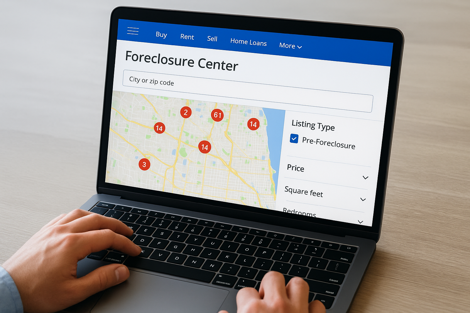 Step 1. Find the Zillow Foreclosure Center and key filters