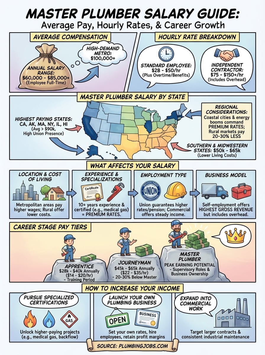 master plumber salary infographic