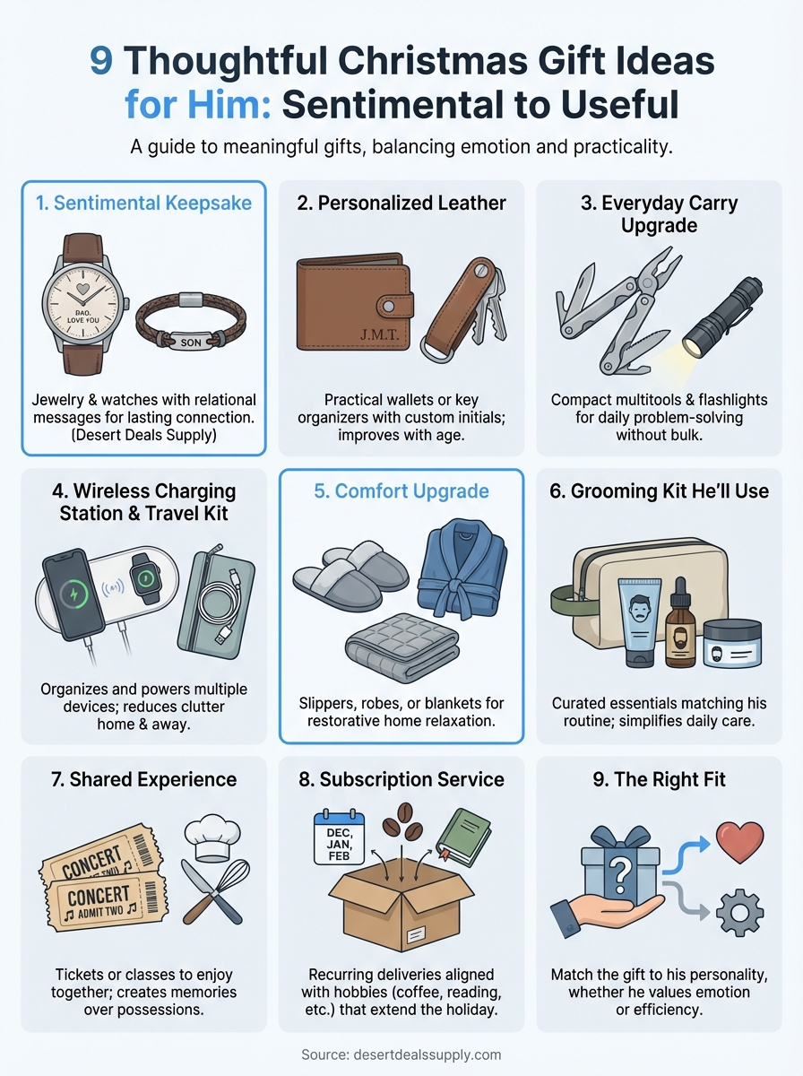 christmas gift ideas for him infographic