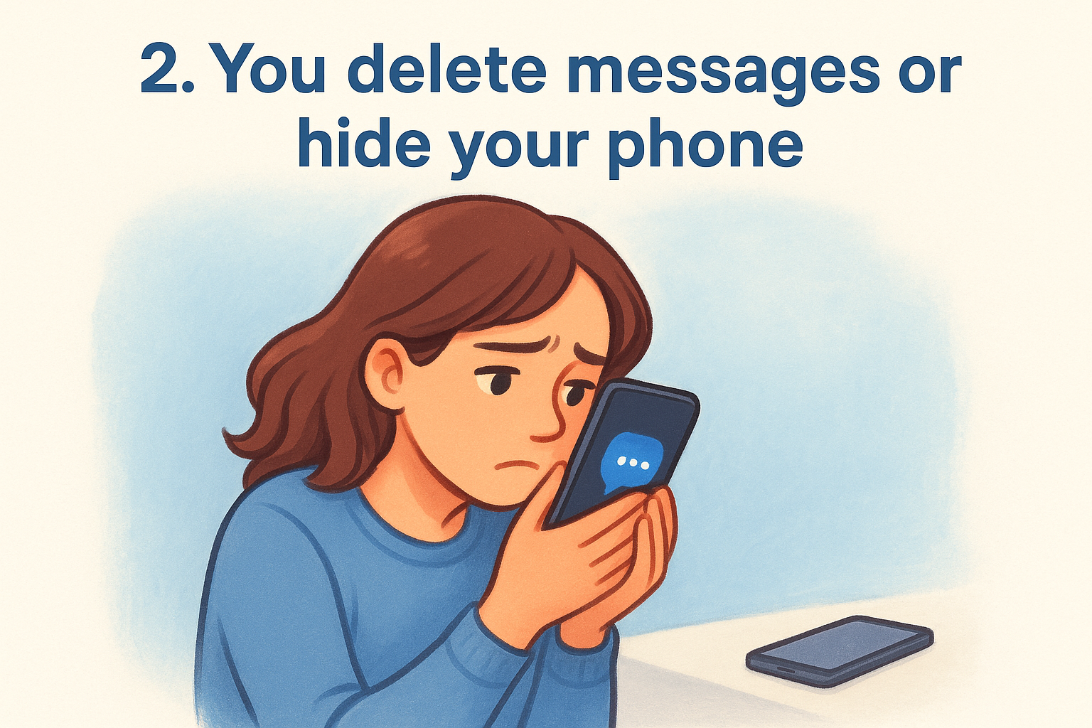2. You delete messages or hide your phone