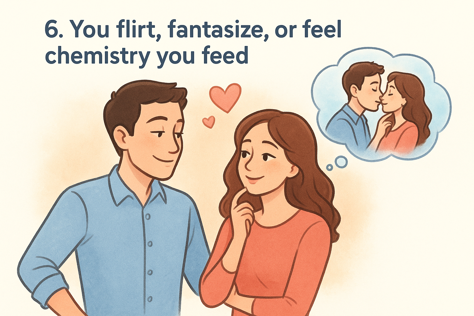 6. You flirt, fantasize, or feel chemistry you feed