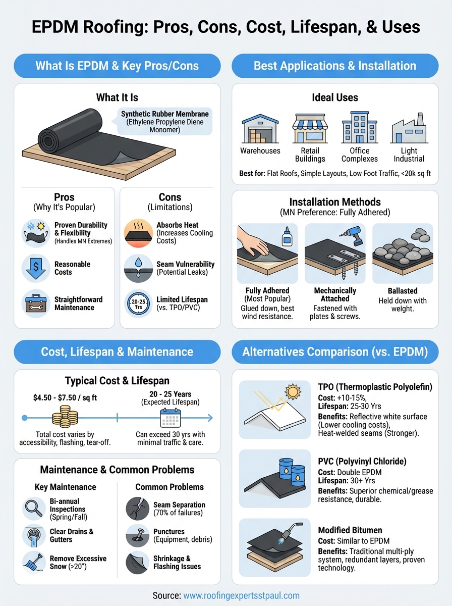 what is epdm roofing infographic