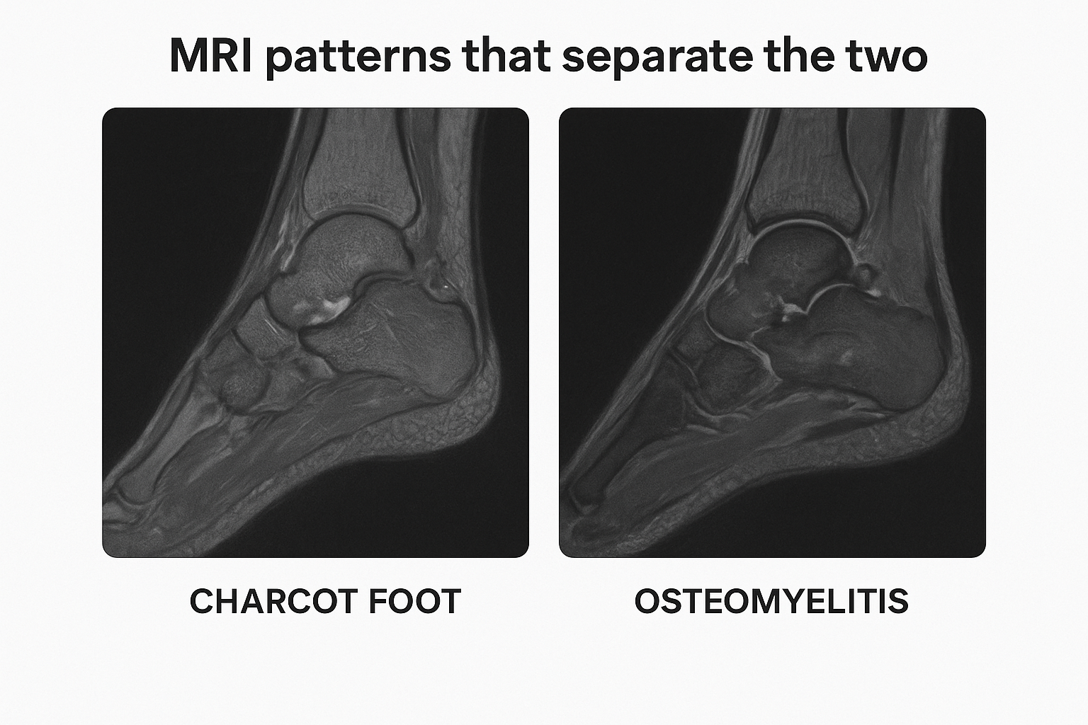 MRI patterns that separate the two