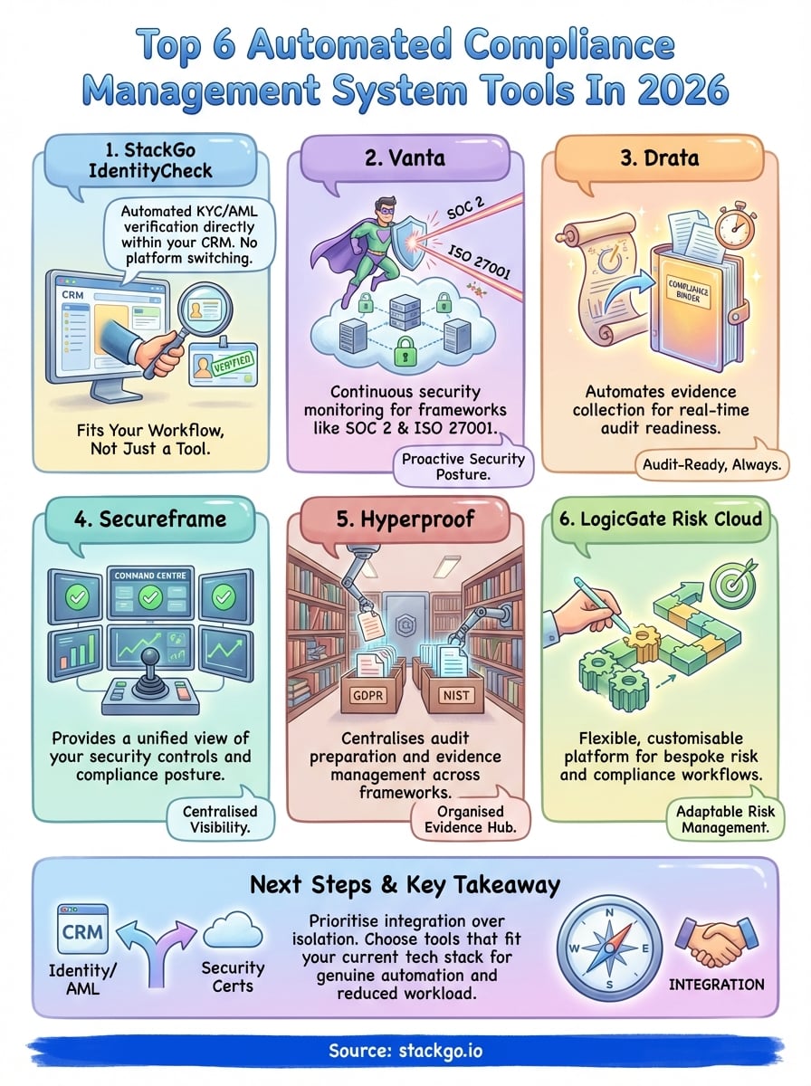automated compliance management system infographic