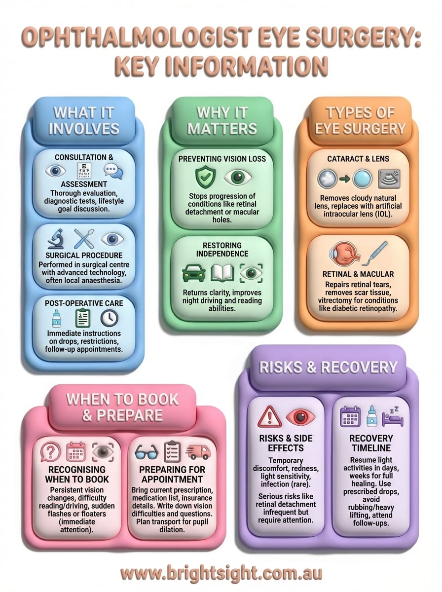 ophthalmologist eye surgery infographic