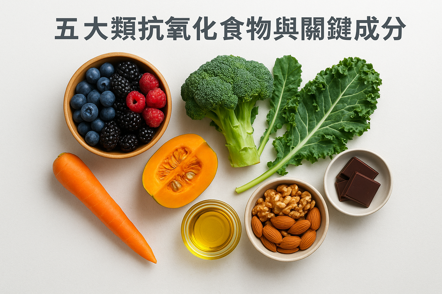 五大類抗氧化食物與關鍵成分