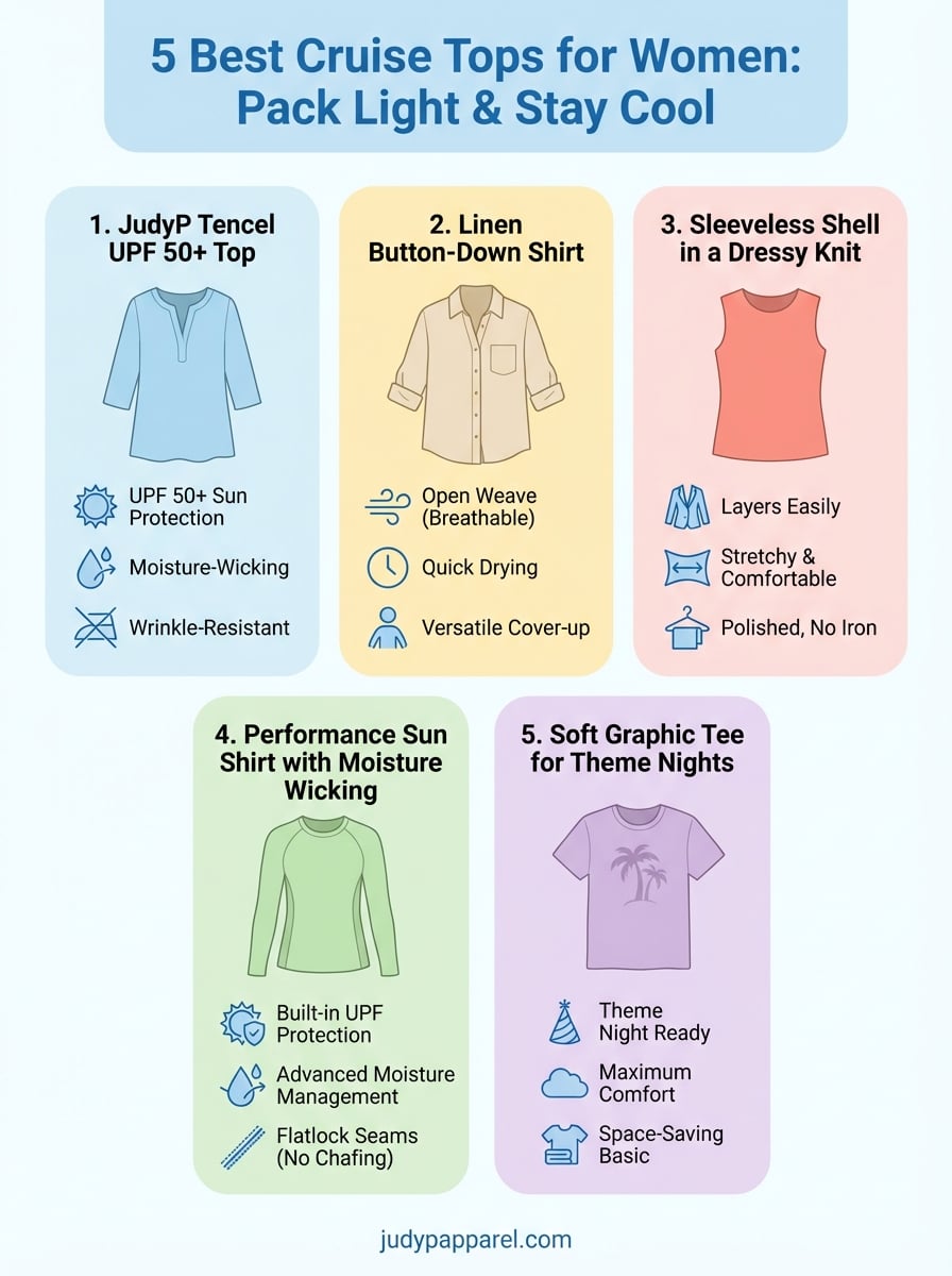 cruise tops for women infographic