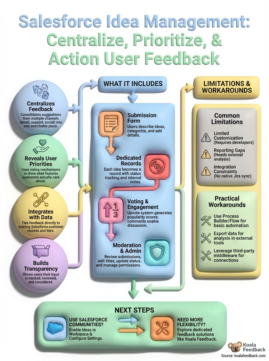 salesforce idea management infographic