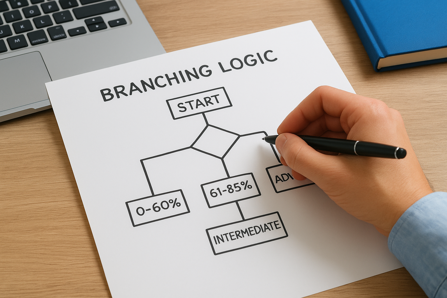 Sketch the branching logic