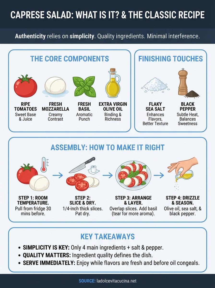 what is in a caprese salad infographic