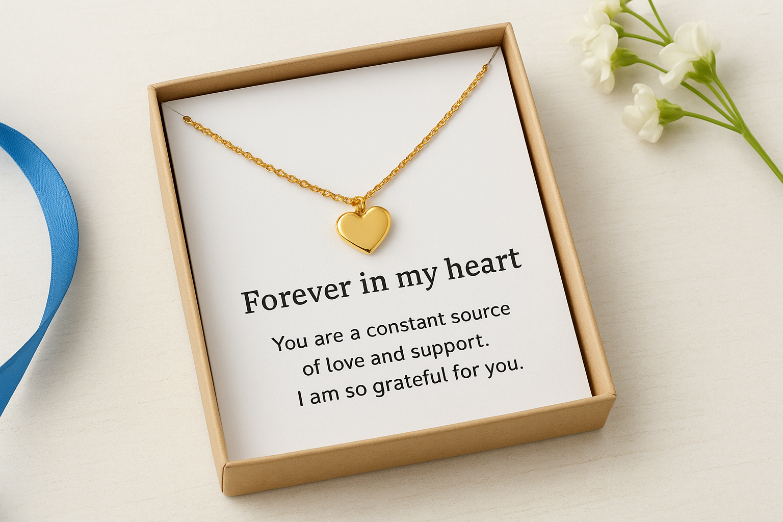1. Sentimental message card necklace