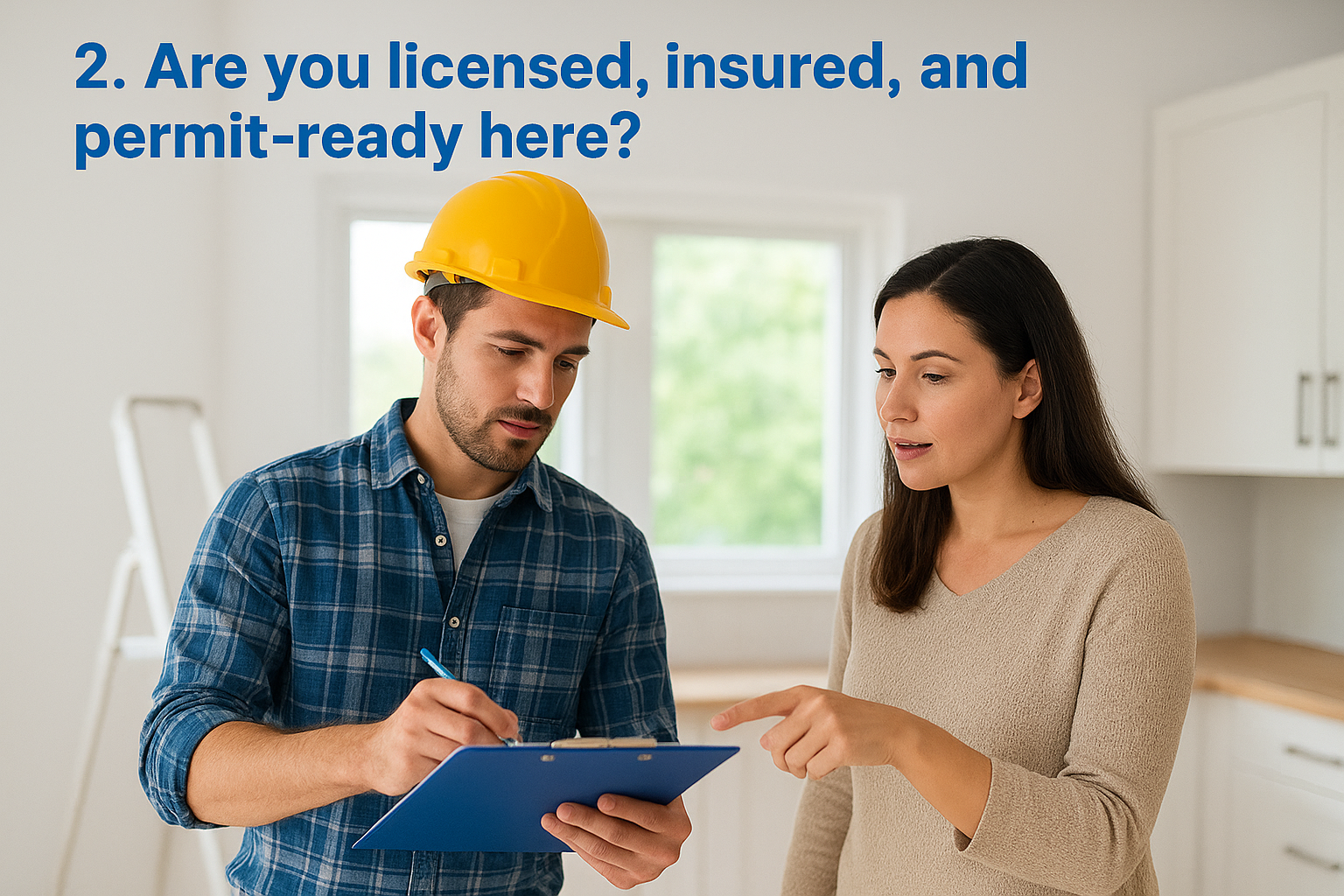 2. Are you licensed, insured, and permit-ready here?