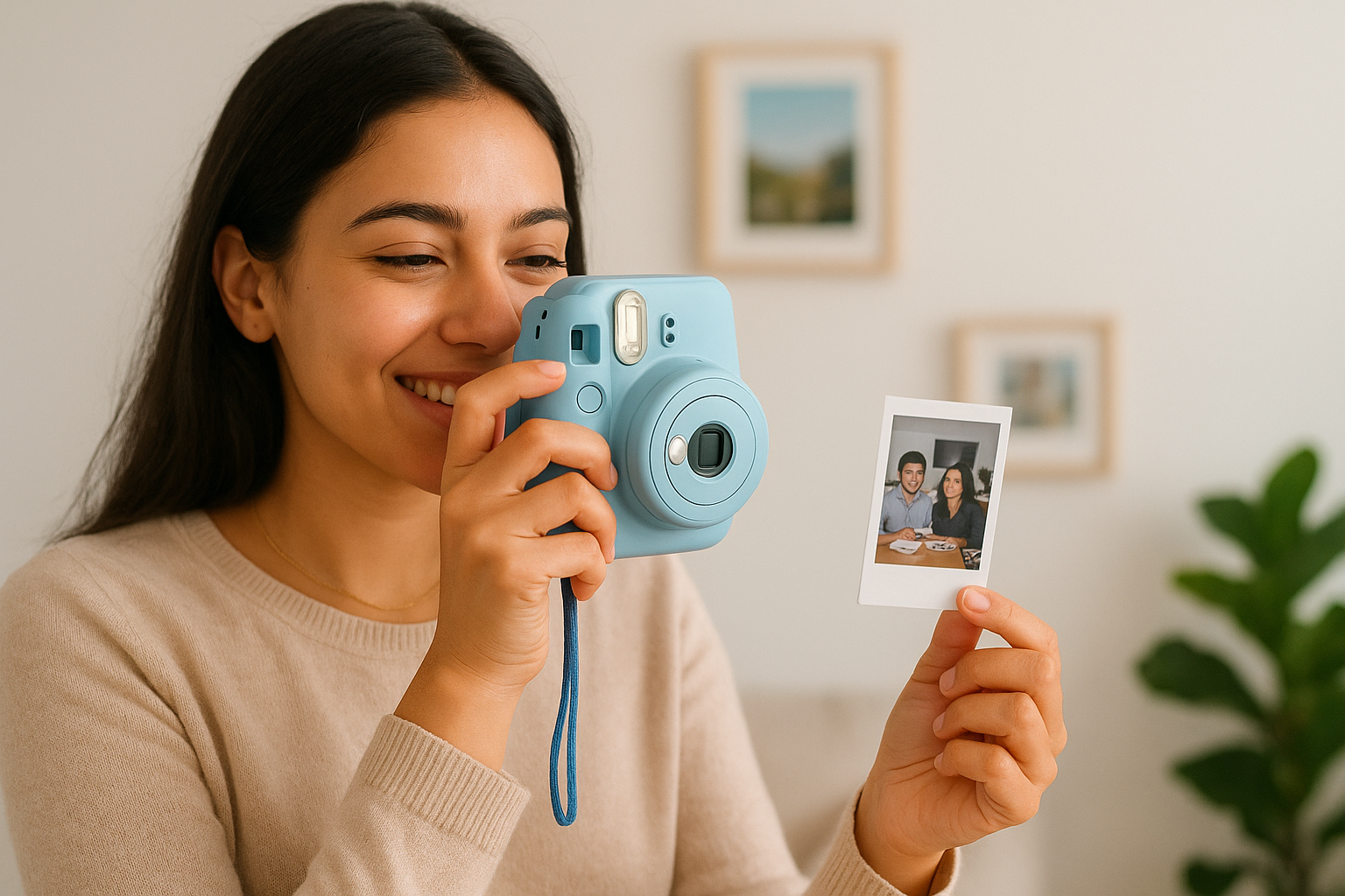 9. Instant camera for printed memories on the spot