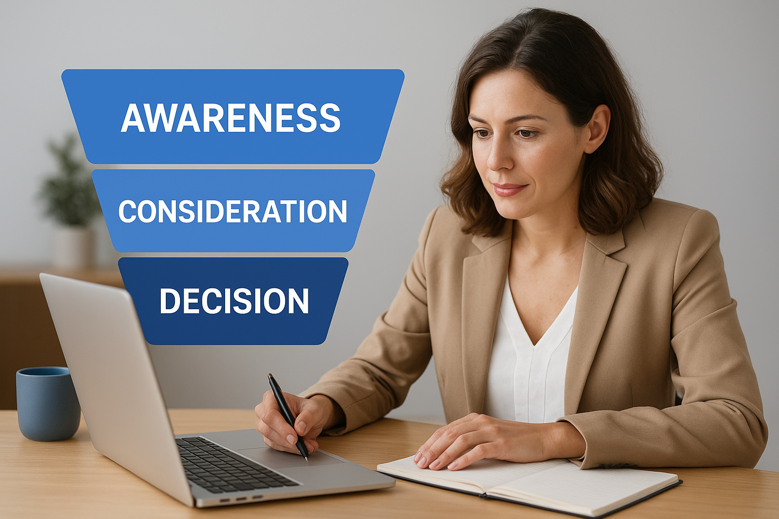 The stages of lead nurturing in the funnel