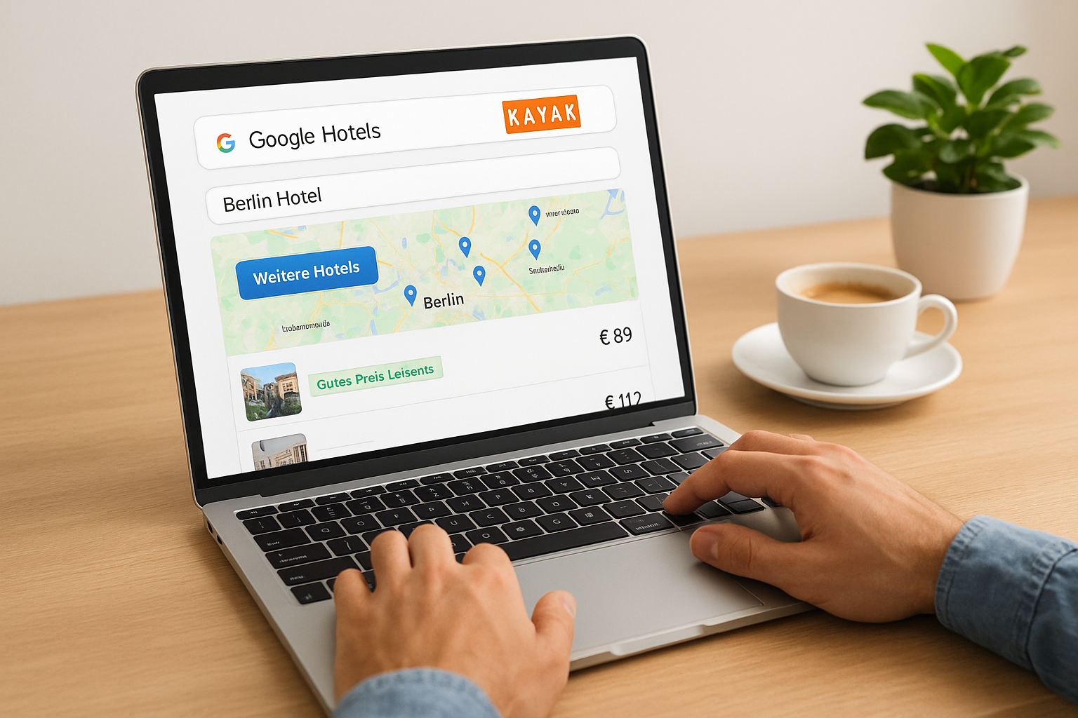 Schritt 2. Metasuche starten: Google Hotels und KAYAK